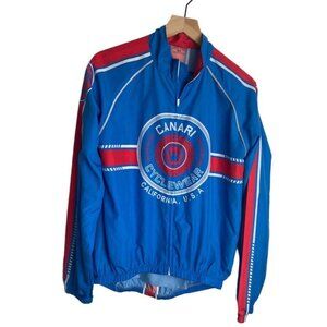 Canari Lightweight Full Zip Blue Cycling‎ Jacket California Sz Medium